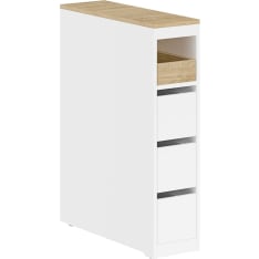 SoBuy BZR54-K-W narrow bathroom cabinet on wheels