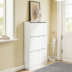 SoBuy FSR215-W 3-ovinen kenkäkaappi
