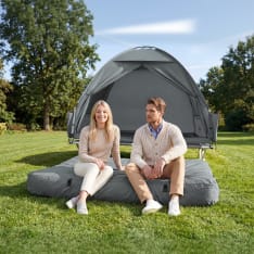 SoBuy OGS32-II-L-HG-P01 grey inflatable sun lounger 191x137x22cm