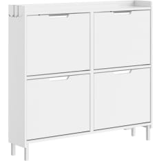 SoBuy FSR100-E-W kapea kenkäkaappi LED-valoilla