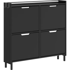 SoBuy FSR100-E-SCH kapea kenkäkaappi LED-valoilla