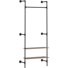 SoBuy KLS20-SCH wall-mounted coat rack with shelves