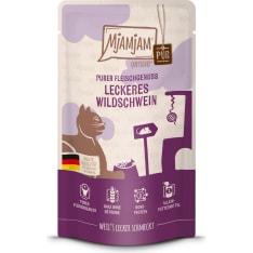 MjAMjAM Quetschie Mono wild boar 125 g wet cat food
