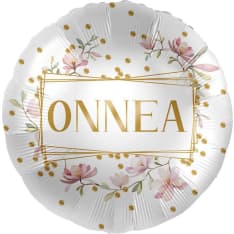 Good luck Pink flowers foil ball