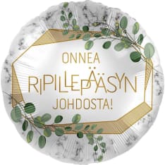Onnea ripillepääsyn johdosta foliopallo