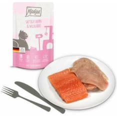 MjAMjAM Quetschie salmon & chicken 125 g kitten wet food