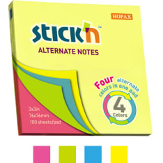 Stick's neon colors notepad 76x76 mm