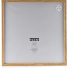Nina light wood MDF 40x40 plexiglass frame