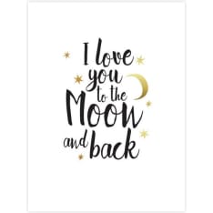 Moon and back 30X40 juliste