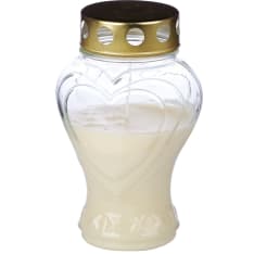 Hansa Sydän 60 h glass grave candle