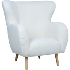 Home4you Elisa warm white armchair