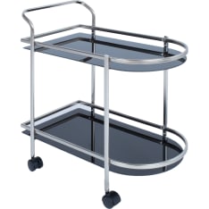 Home4you Gertu black/nickel serving cart