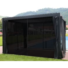 Home4you Mirador 3x3 m paviljongin mustat sivuseinät