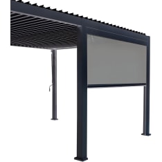 Home4you Mirador paviljongin 4m harmaa alasvedettävä verho