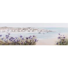 Home4you Beach and Purple Flowers oil painting