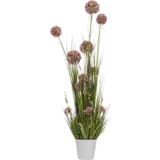 Home4you In Garden 120 cm allium ja heinä ruukussa tekokukka