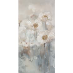 Home4you White flowers oil painting