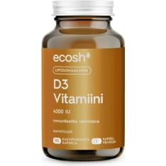 Ecosh Liposomaalinen D3-vitamiini  4000 IU 90 kaps. Ravintolisä