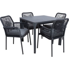 Home4you Carves dining set table and 4 chairs