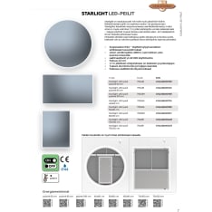 Stocksund Starlight 70x120 cm Led-peili