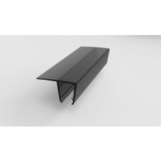 Stocksund shower enclosure between door and side glass 182 cm black L-seal