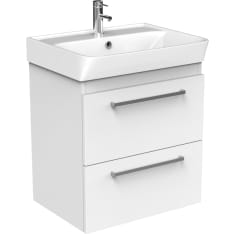 Absolut ABS 50 cm vetolaatikoilla, valkoinen allaskaappi