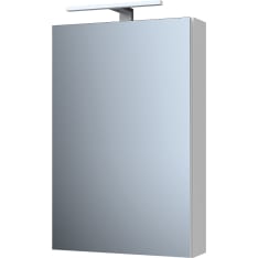 Absolut ABS 45 cm valkoinen LED-valolla ja tuplapistorasialla peilikaappi