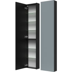 Stocksund Arte KKSP with mirror door 35 cm matt black high cabinet
