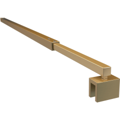 Stocksund 63-105 cm brushed brass shower screen with adjustable side support