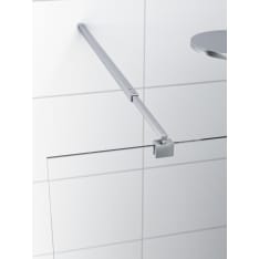 Stocksund 100x200 cm kirkas lasi/ metalliprofiilit kromi kiinteä suihkuseinä