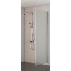 Stocksund 50x195 cm frosted solid shower screen
