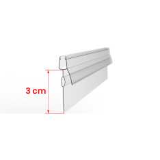 Stocksund length 1 m, height 3 cm clear shower door lacquer sealant
