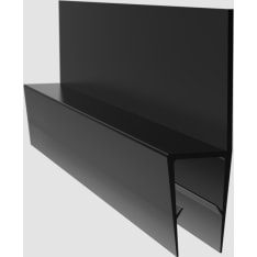 Stocksund black length 192 cm folding shower wall seal