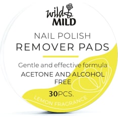 Wild&Mild Nail Polish Remover Pads 30 kpl kynsilakan poistolappu