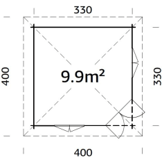 Palmako Melanie 9,9 m2 huvimaja