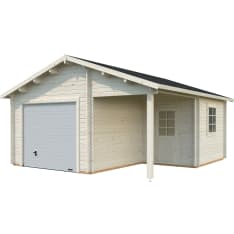 Palmako Roger 21,9+5,2 m2 nosto-ovella autotalli
