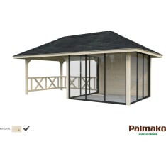 Palmako Bianca 16.6 m2 Set204 summer room with sliding doors