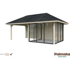 Palmako Bianca 16.6 m2 Set206 summer room with sliding doors