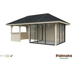 Palmako Bianca 16,6 m2 Set208 liukuovilla kesähuone