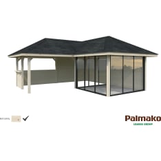 Palmako Bianca 24,9 m2 Set210 liukuovilla kesähuone