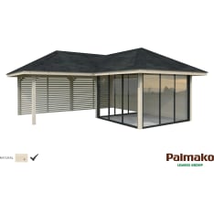 Palmako Bianca 24,9 m2 Set211 liukuovilla kesähuone