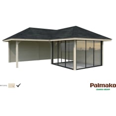 Palmako Bianca 24,9 m2 Set212 liukuovilla kesähuone
