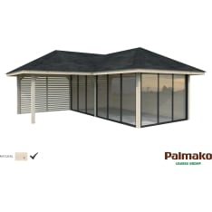 Palmako Bianca 24,9 m2 Set214 liukuovilla kesähuone
