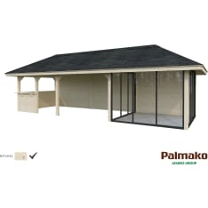 Palmako Bianca 24,9 m2 Set216 liukuovilla kesähuone
