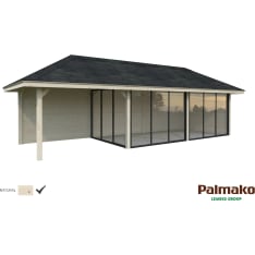 Palmako Bianca 24,9 m2 Set217 liukuovilla kesähuone