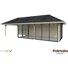 Palmako Bianca 24,9 m2 Set218 liukuovilla kesähuone