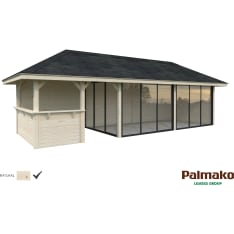 Palmako Bianca 24,9 m2 Set219 liukuovilla kesähuone