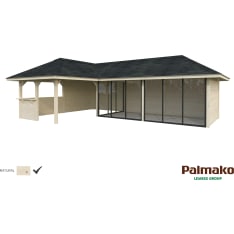 Palmako Bianca 33,2 m2 Set220 liukuovilla kesähuone