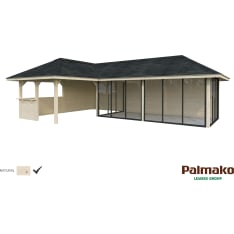 Palmako Bianca 33,2 m2 Set221 liukuovilla kesähuone