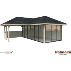 Palmako Bianca 24,9 m2 Set223 liukuovilla kesähuone